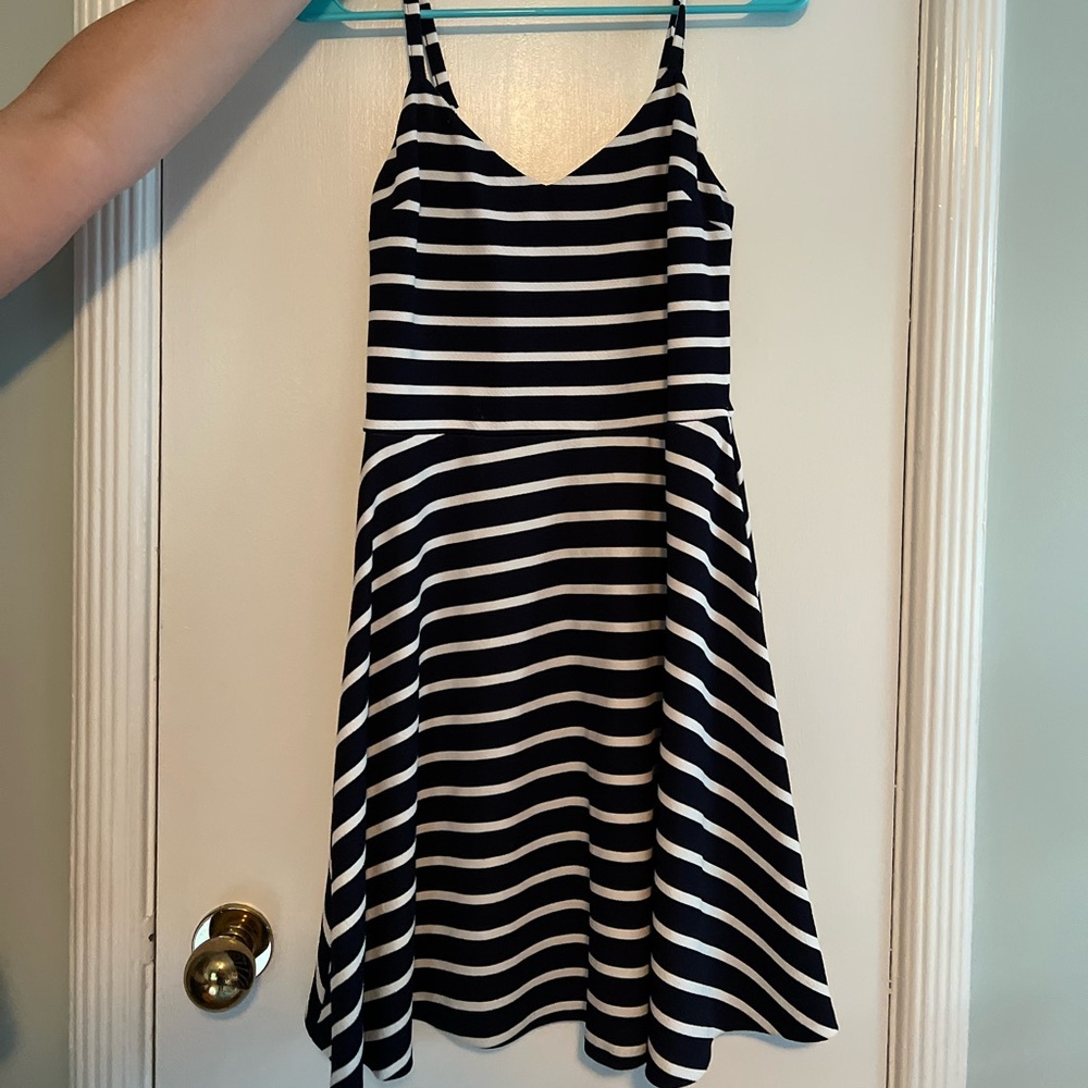 Black and white striped dress, size M, Bloomingdale’s